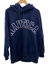 【中古】NAUTICA◆Arch Logo Sweat Hoodie/パーカー/L/コットン/NVY/223-1249【メンズウェア】