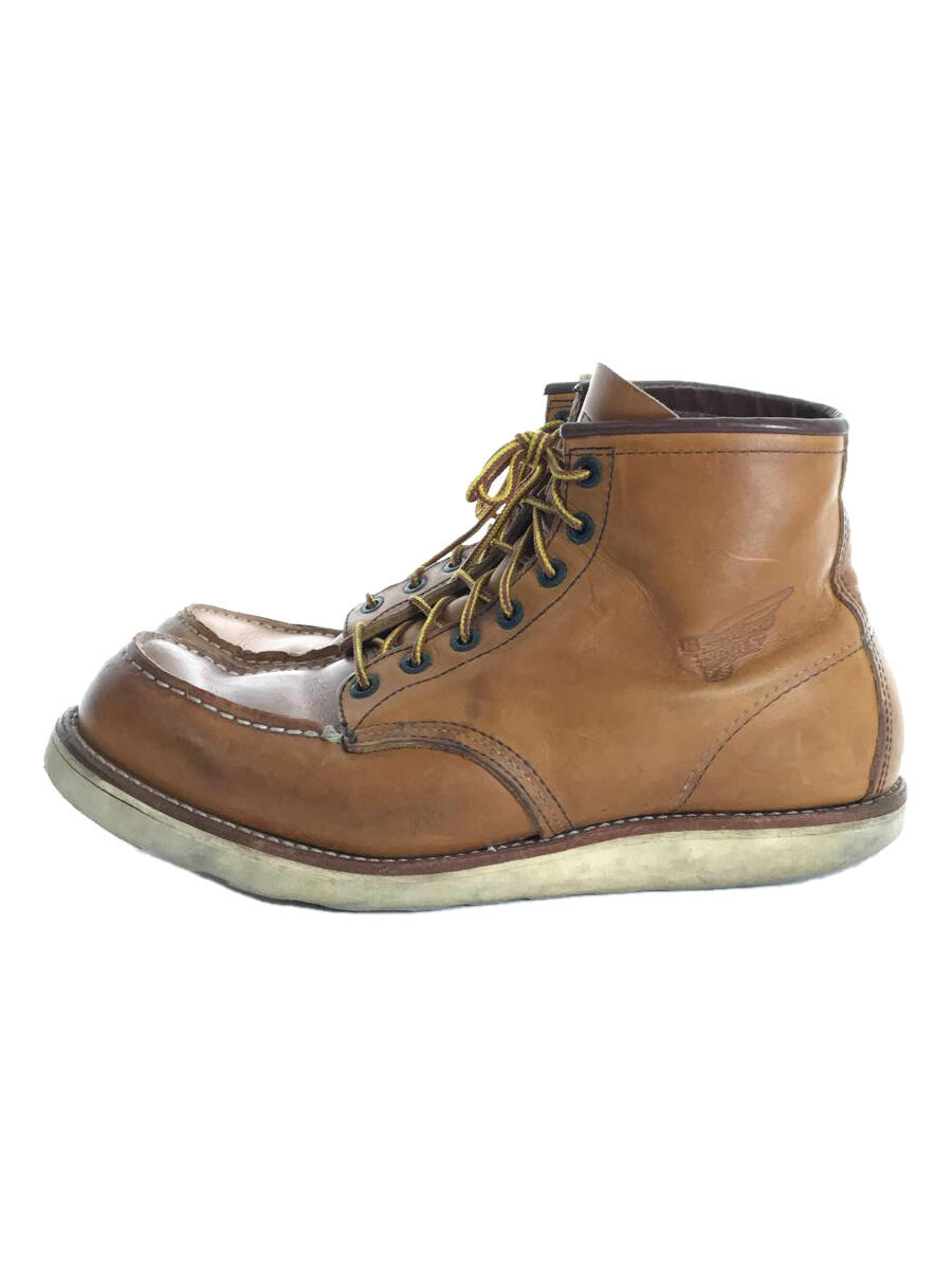 【中古】RED WING◆レースアップブーツ・6インチモックトゥ/28cm/BRW【シューズ】