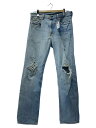 【中古】Levi’s◆ボトム/33/コットン/IDG/無地【メンズウェア】