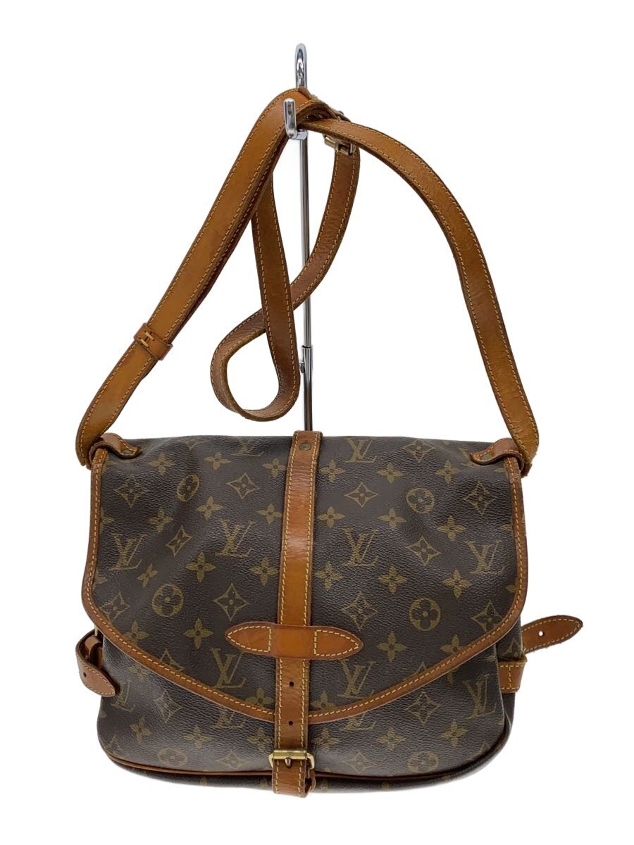 LOUIS VUITTON - 【中古】LOUIS VUITTON◆1)ソミュール30_モノグラム・キャンバス/PVC/BRW【バッグ】
