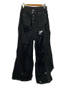 【中古】VETEMENTS◆23SS/デストロイバギージーンズ/28/ワイドデニム/ブラック/UE63PA300L/ダメージ【メンズウェア】