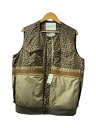 【中古】WHITE MOUNTAINEERING◆LEOPARD PRINTED PADDED VEST/ナイロンベスト/2/ナイロン/BRW/WM207121...