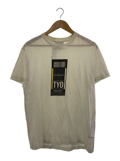 【中古】PRADA◆Tシャツ/XL/--/WHT/プリント【メンズウェア】 【中古】PRADA◆Tシャツ/XL/--/WHT/プリント【メンズウェア】