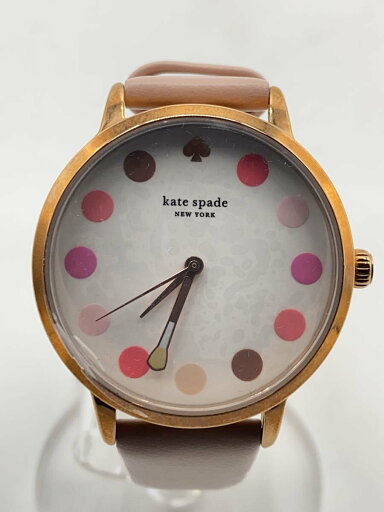 【中古】kate spade new york◆クォーツ腕時計/アナログ/レザー/WHT/ksw9028【服飾雑貨他】 【中古】kate spade new york◆クォーツ腕時計/アナログ/レザー/WHT/ksw9028【服飾雑貨他】