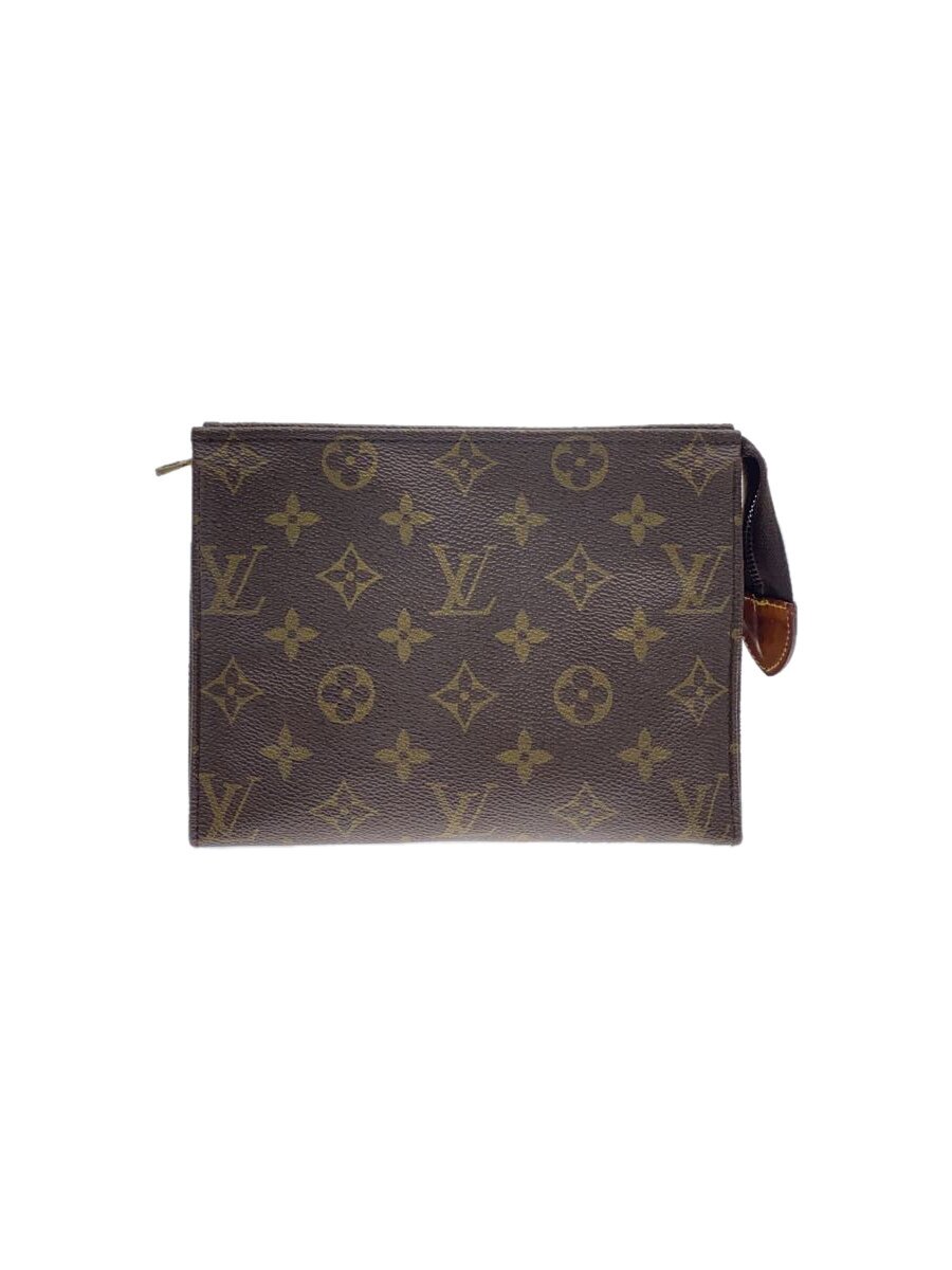 LOUIS VUITTON - 【中古】LOUIS VUITTON◆ポッシュ・トワレット19_モノグラム・キャンバス_BRW/PVC/BRW【バッグ】