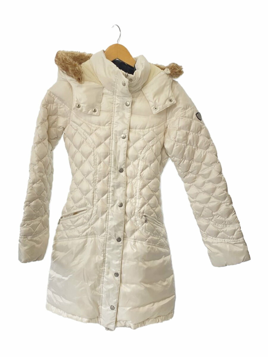 【中古】EMPORIO ARMANI◆ダウンジャケット/XS/ポリエステル/WHT/2A341 281263【レディースウェア】