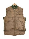 【中古】COMFY OUTDOOR GARMENT◆ベスト/--/ナイロン/BRW【メンズウェア】