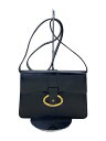 【中古】Christian Dior◆ショルダーバッグ/レザー/BLK/無地//【バッグ】