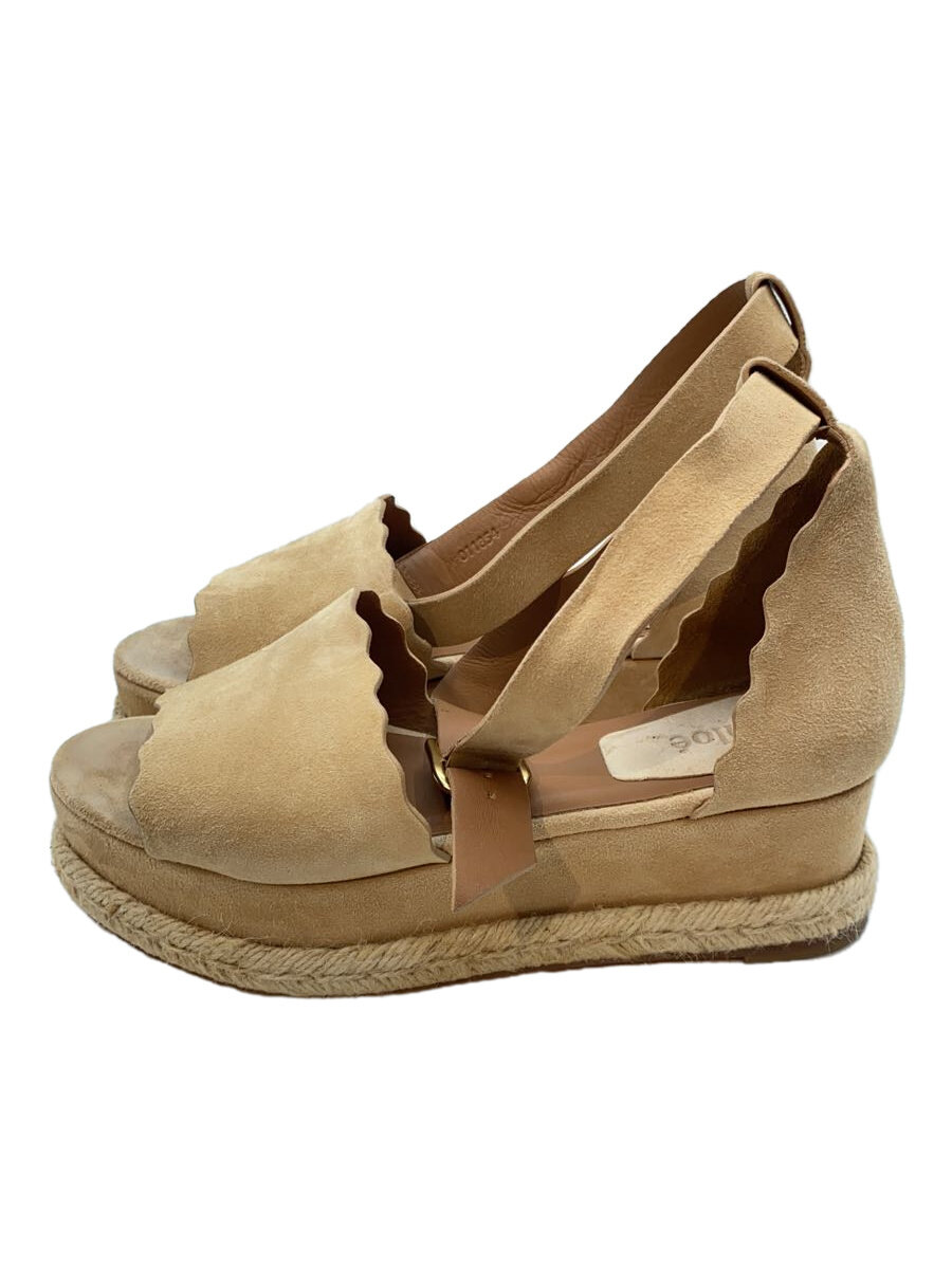 【中古】Chloe◆サンダル/37/GRN/山羊革【シューズ】