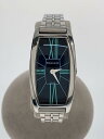 【中古】TIFFANY&Co.◆Gemea/ティファニーブルー/クォーツ腕時計/アナログ/ステンレス/BLK/SLV/社外ベルト【服飾雑貨他】