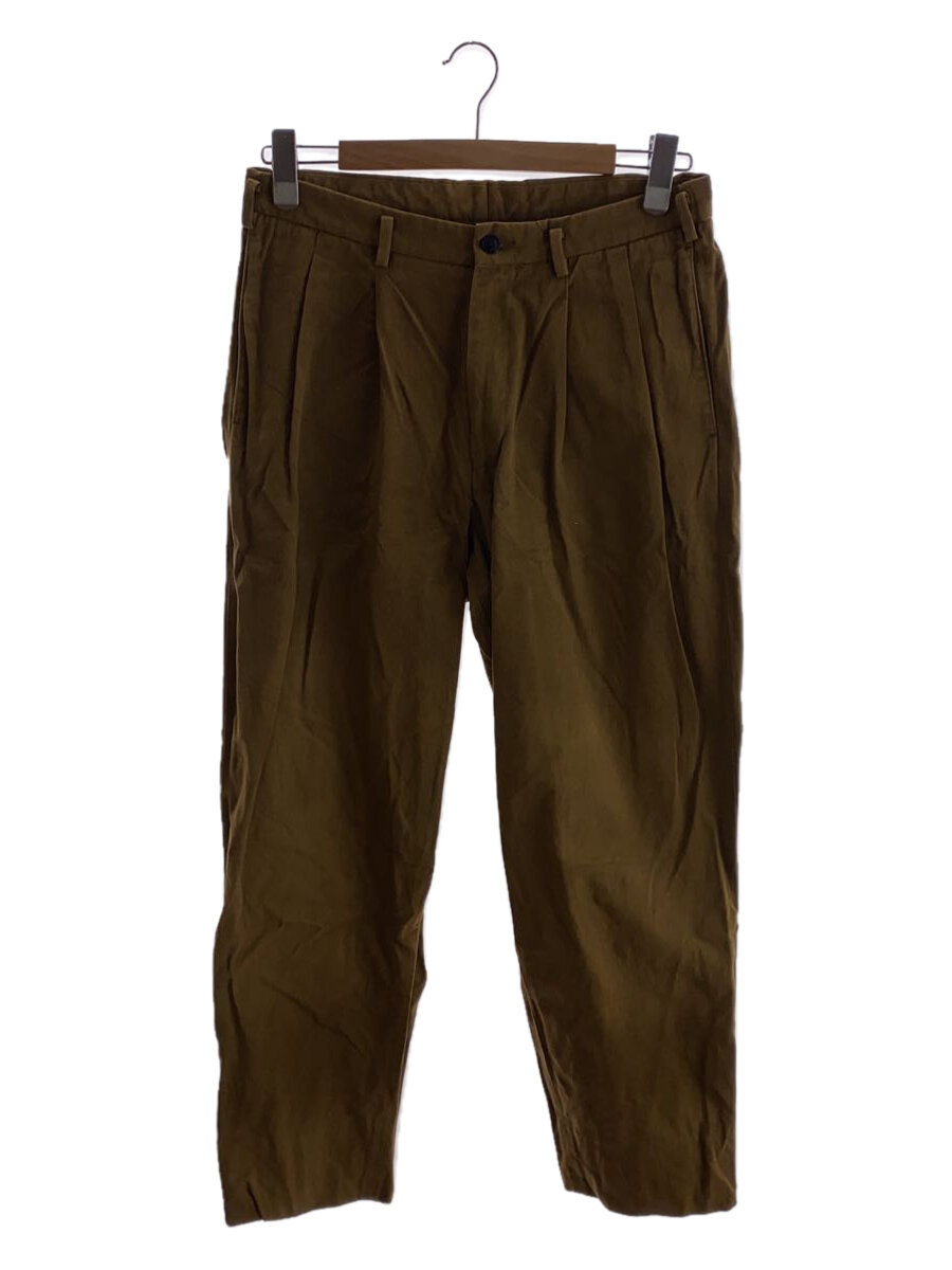 【中古】HEUGN◆GEORGE 2PLEATED TROUSERS/ボトム/2/コットン/BRW/TROUSER006//【メンズウェア】