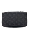 【中古】LOUIS VUITTON◆ジッピーXL_モノグラム・エクリプス/PVC/ブラック/メンズ【服飾雑貨他】