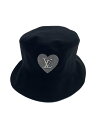 【中古】LOUIS VUITTON◆バケットハット/--/コットン/BLK/無地/メンズ/M7254M【服飾雑貨他】