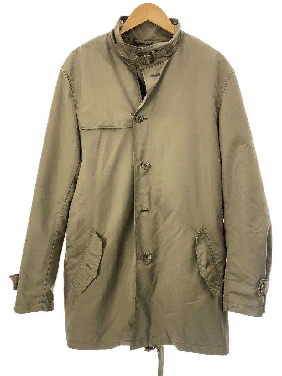 【中古】EDDIE BAUER◆ステンカラーコート/XL/ポリエステル/KHK【メンズウェア】