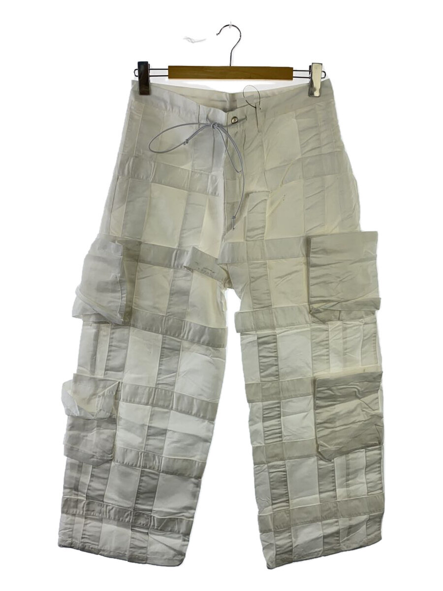 【中古】gs/カーゴパンツ/M/ナイロン/ホワイト/ギミックパンツ/テクノパンツ【メンズウェア】