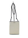 【中古】JIL SANDER◆ショルダーバッグ/キャンバス/BLK/無地/320116289【バッグ】