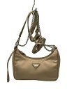 【中古】PRADA◆Re-Edition 2005 Re-Nylon/ヨゴレ有/ショルダーバッグ/ナイロン/BEG/1BH204【バッグ】