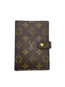 【中古】LOUIS VUITTON◆アジェンダPM_モノグラム_BRW/レザー/BRW/レディース【服飾雑貨他】