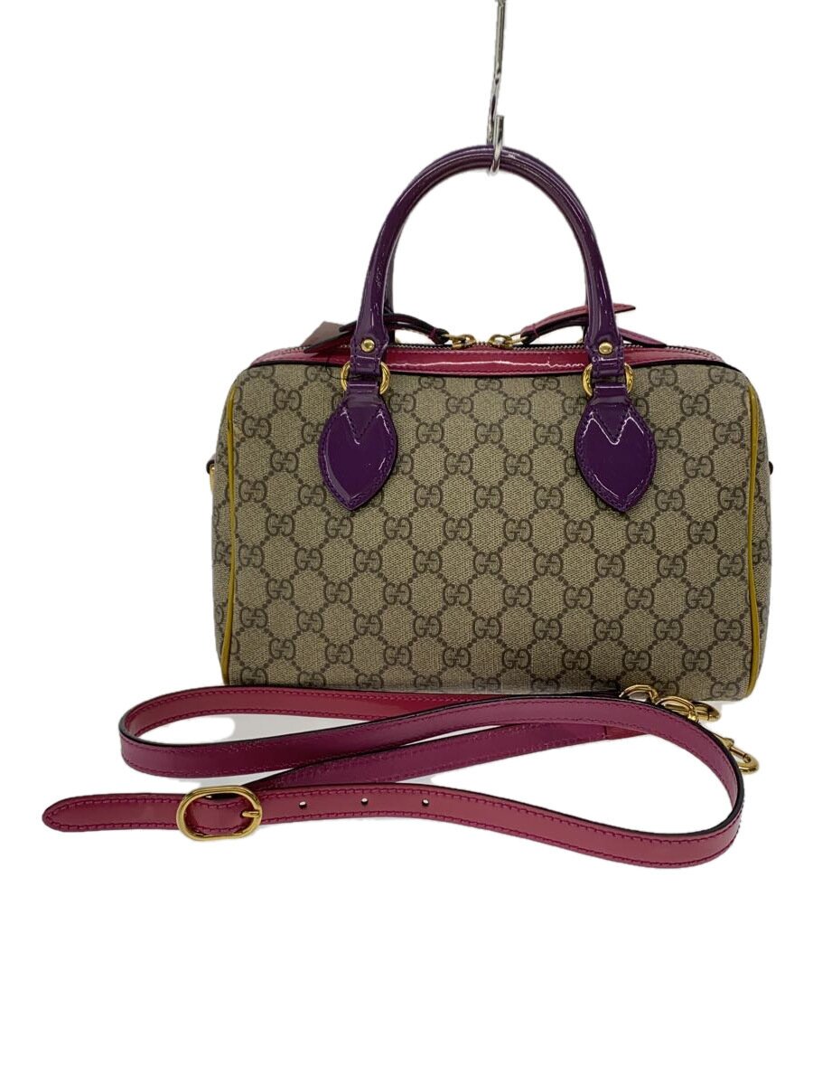 GUCCI - 【中古】GUCCI◆GGスプリーム2WAYショルダーバッグ/PVC/アイボリー/409529/表面擦れ・内側汚れ【バッグ】