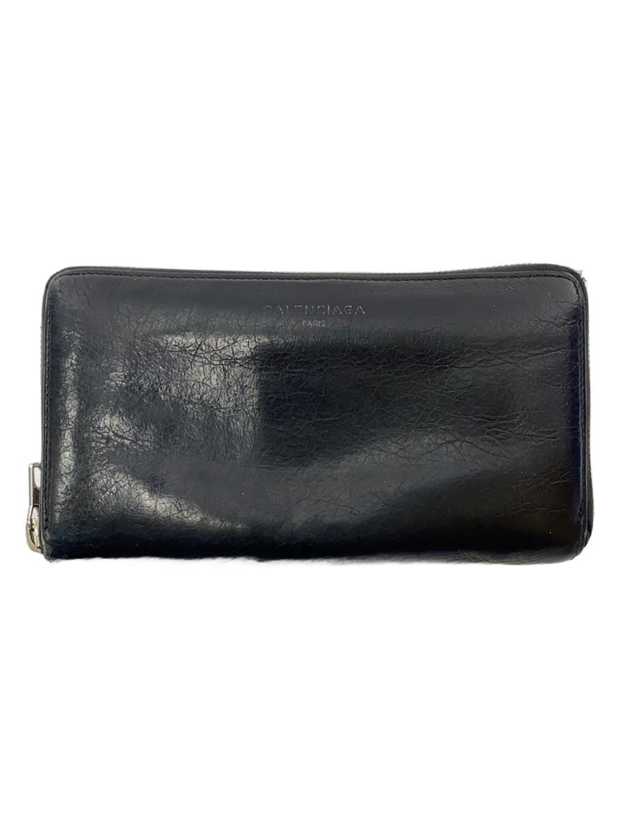 【中古】BALENCIAGA◆長財布/羊革/BLK/無地/メンズ/519641・1000・V・562481【服飾雑貨他】