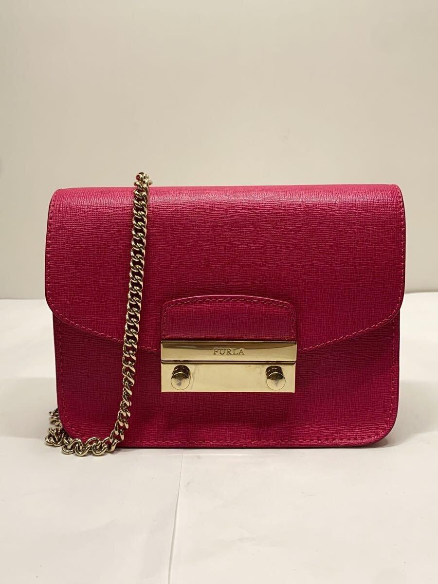 Furla - 【中古】FURLA◆ショルダーバッグ/PVC/PNK/無地【バッグ】
