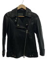 【中古】ALLSAINTS◆ダブルライダースジャケット/2/羊革/ブラック/黒/無地/WL010H【レディースウェア】(4)