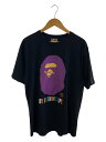 【中古】A BATHING APE◆ロゴプリントクルーTシャツ/XL/コットン/BLK/プリント/001TEK301015M//【メンズウェア】(4)
