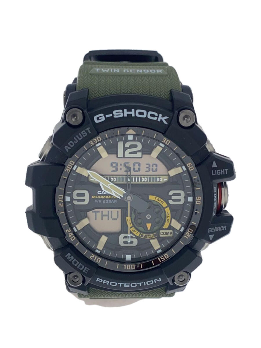 【中古】CASIO◆クォーツ腕時計・G-SHOCK/デジアナ/--/BLK/GRN【服飾雑貨他】