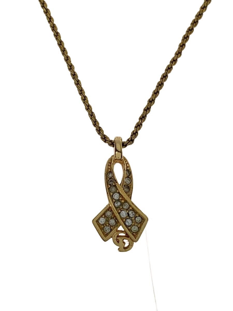 【中古】Christian Dior◆ネックレス/--/カラーストーン/GLD/トップ有/レディース【服飾雑貨他】