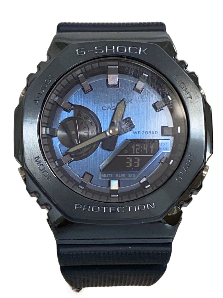 【中古】CASIO◆クォーツ腕時計_G-SHOCK/アナログ/NVY/NVY【服飾雑貨他】