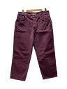 【中古】STUSSY◆WASHED CANVAS BIG OL JEANS/ボトム/34/コットン/BRD/無地/116568【メンズウェア】