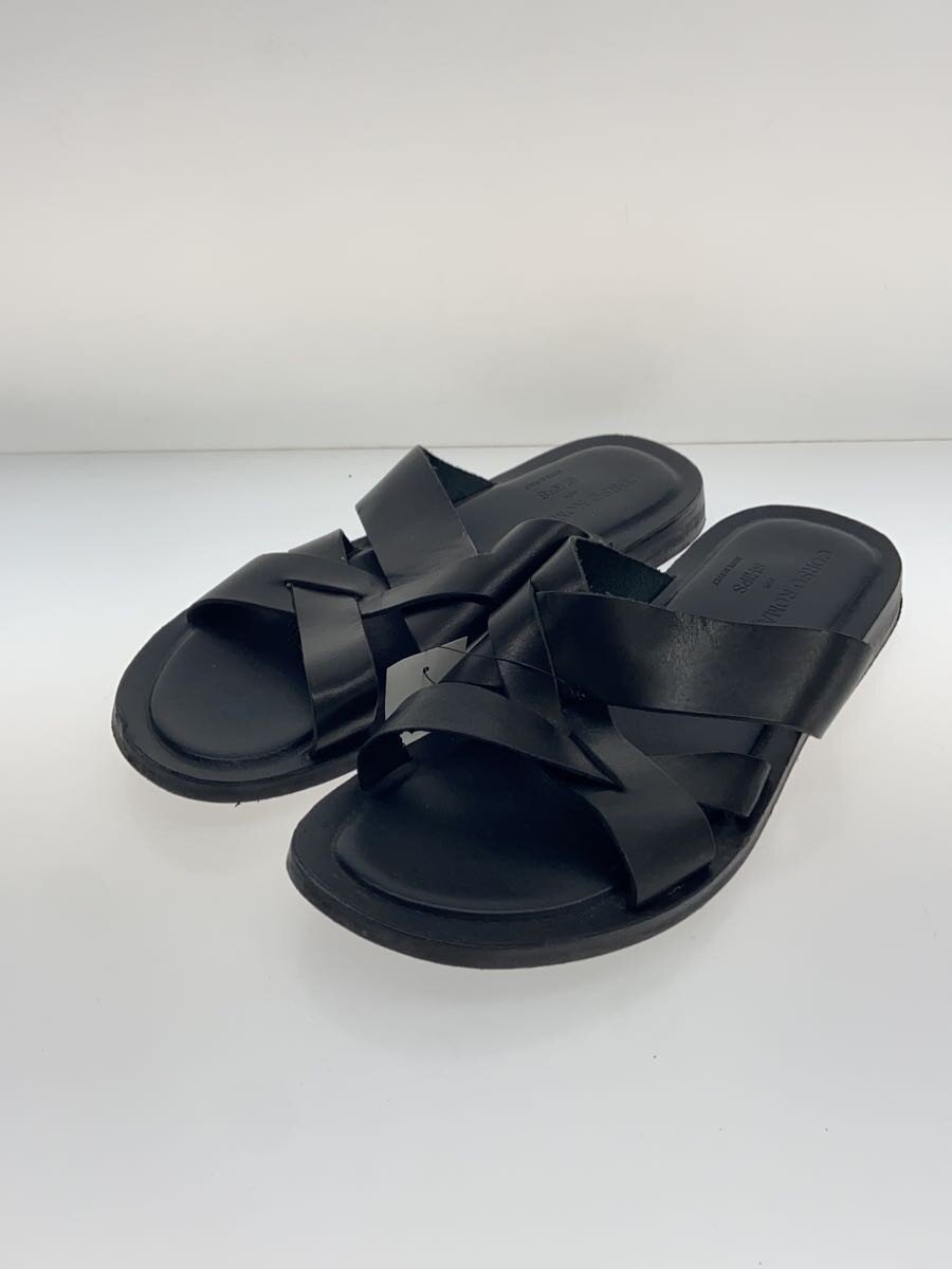【中古】CORSOROMA9◆サンダル/42/BLK/レザー/? NULL ?【シューズ】