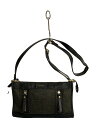【中古】DIESEL◆レザー/コーティングキャンバス/ショルダーバッグ/デニム/BLK【バッグ】