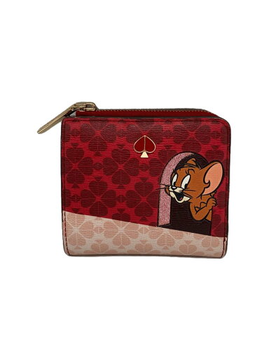 【中古】kate spade new york◆2つ折り財布/PVC/RED/総柄/レディース/PWRU7742【服飾雑貨他】 【中古】kate spade new york◆2つ折り財布/PVC/RED/総柄/レディース/PWRU7742【服飾雑貨他】