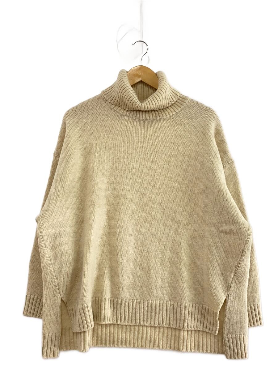【中古】Ordinary Fits◆ニット・セーター(厚手)/0/ウール/WHT/無地/OF-N055-324【レディースウェア】