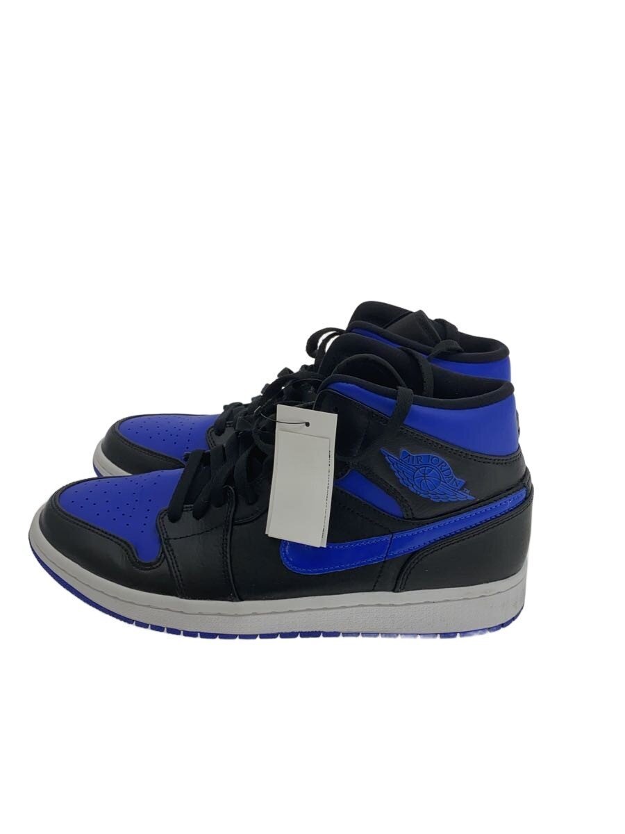 NIKE◆AIR JORDAN 1 MID/エアジョーダン 1 ミッド/ブラック/554724-068/27cm/BLK//