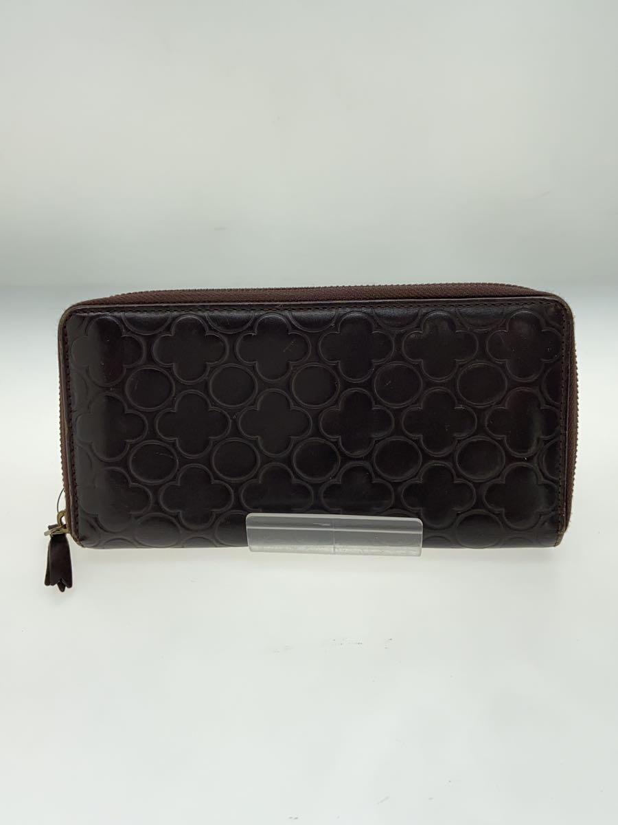 Wallet COMME des GARCONS◆長財布/レザー/BRW/無地/メンズ