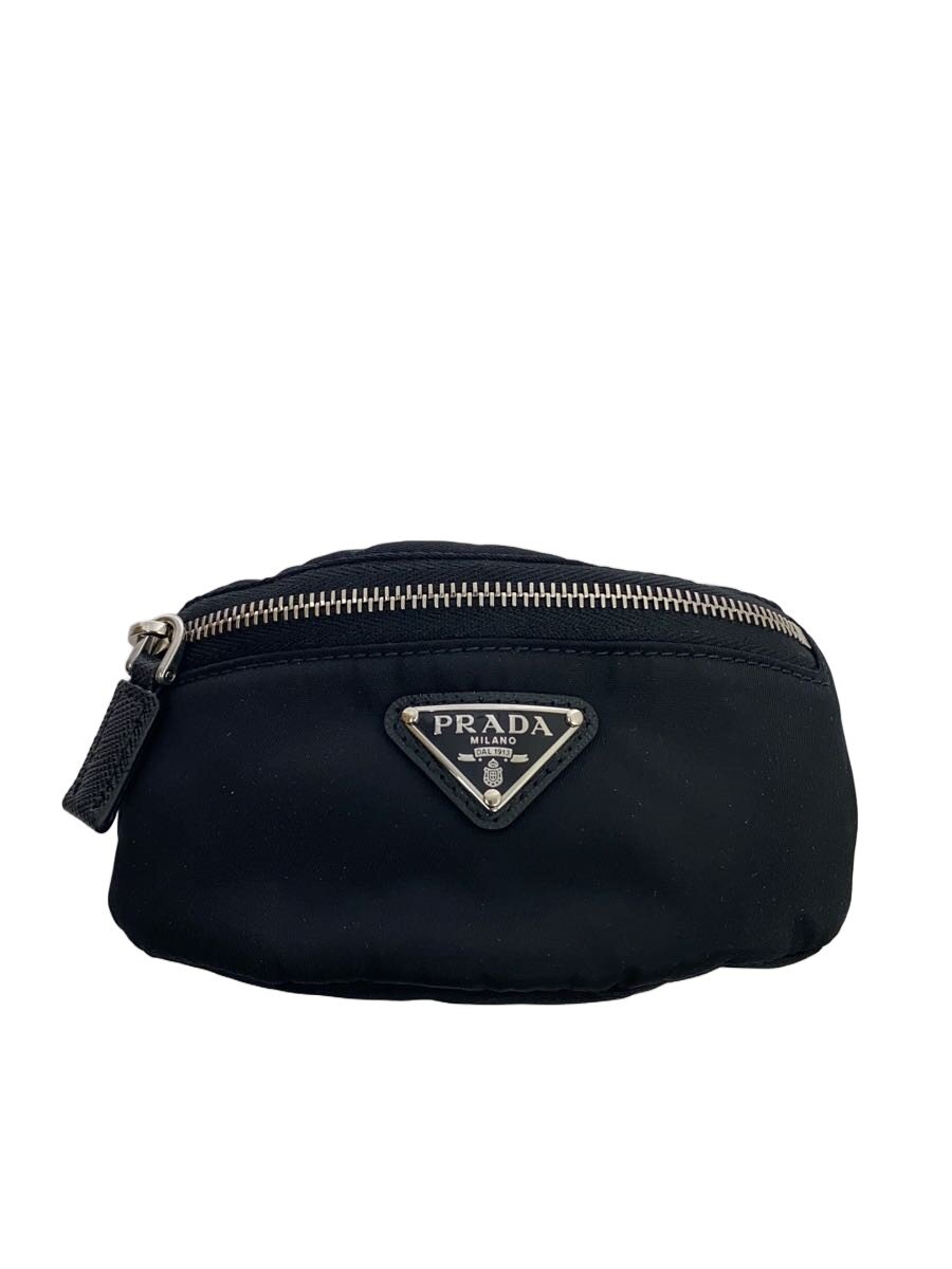 【中古】PRADA◆ポーチ/ナイロン/ブラック【バッグ】