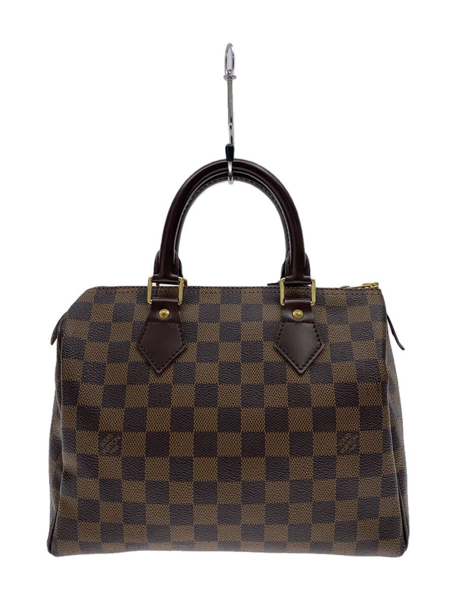 【中古】LOUIS VUITTON◆2)スピーディ25_ダミエ・エベヌ_BRW/PVC/BRW【バッグ】