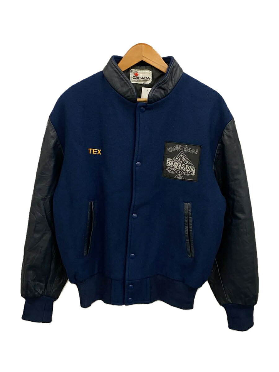 【中古】canada sportswear/スタジャン/XL/ウール/NVY/無地【メンズウェア】