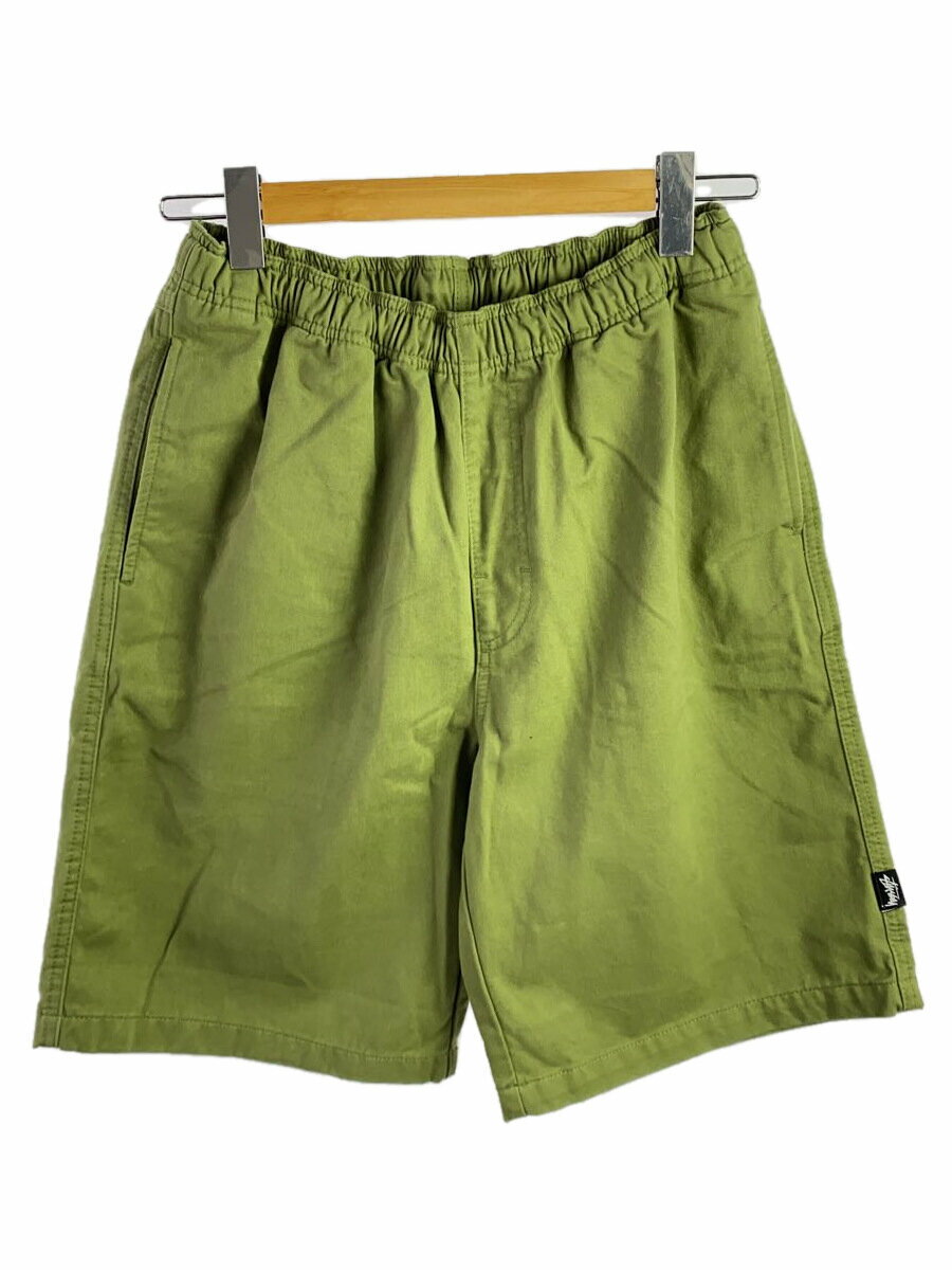 【中古】STUSSY◆ショートパンツ/M/コットン/GRN/無地【メンズウェア】