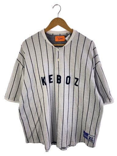 【中古】Keboz◆Tシャツ/XL/コットン/GRY/ストライプ【メンズウェア】 【中古】Keboz◆Tシャツ/XL/コットン/GRY/ストライプ【メンズウェア】