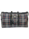 【中古】BURBERRYS◆ボストンバッグ/--/NVY/チェック/スレ有/シミ有//【バッグ】