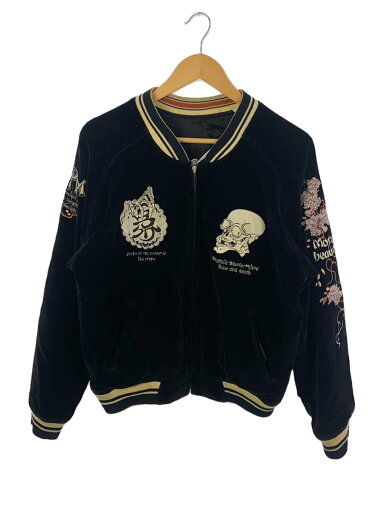 【中古】爆裂爛漫娘◆スカジャン/40/コットン/BLK【メンズウェア】 【中古】爆裂爛漫娘◆スカジャン/40/コットン/BLK【メンズウェア】
