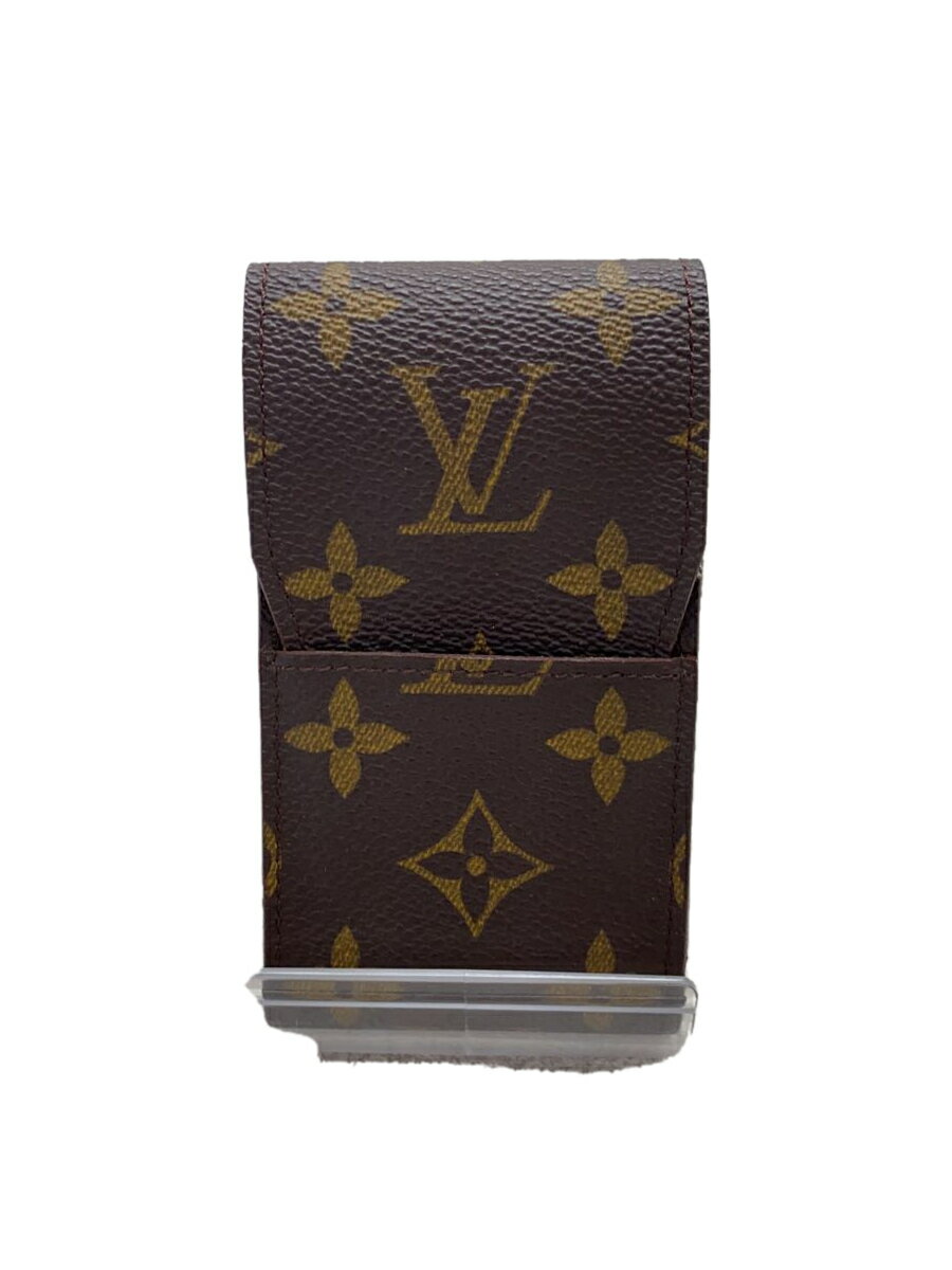 【中古】LOUIS VUITTON◆エテュイ・シガレット_モノグラム_BRW/レザー/BRW/総柄/レディース【服飾雑貨他】 1