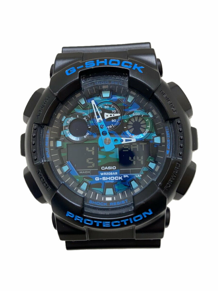 【中古】CASIO◆クォーツ腕時計・G-SHOCK/デジアナ/BLK//【服飾雑貨他】