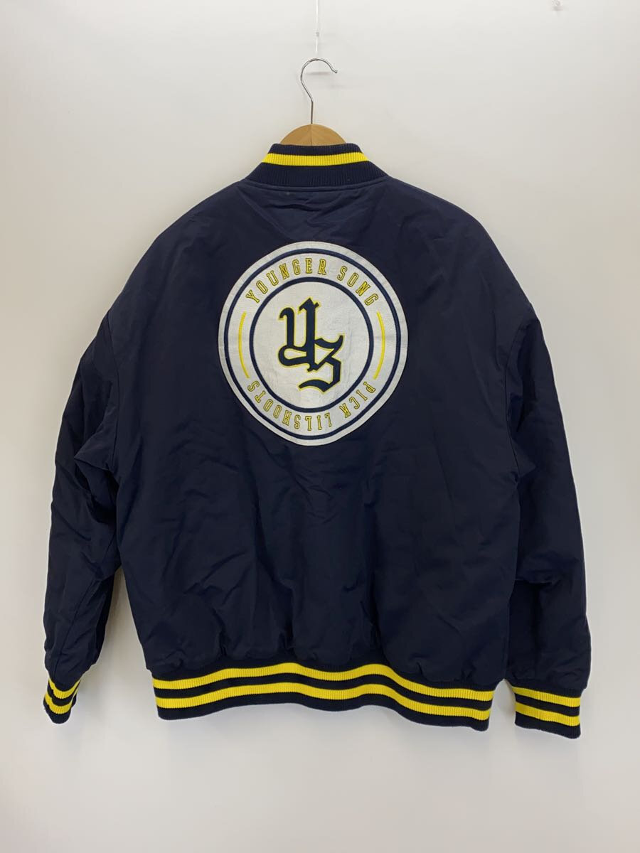 【中古】Younger Song◆スタジャン/L/ポリエステル/NVY/AZR-yun-0001-050【メンズウェア】