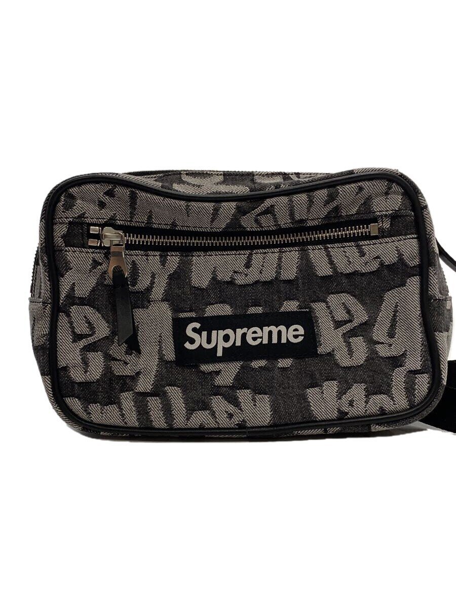 【中古】Supreme◆ウエストバッグ/コットン/GRY【バッグ】