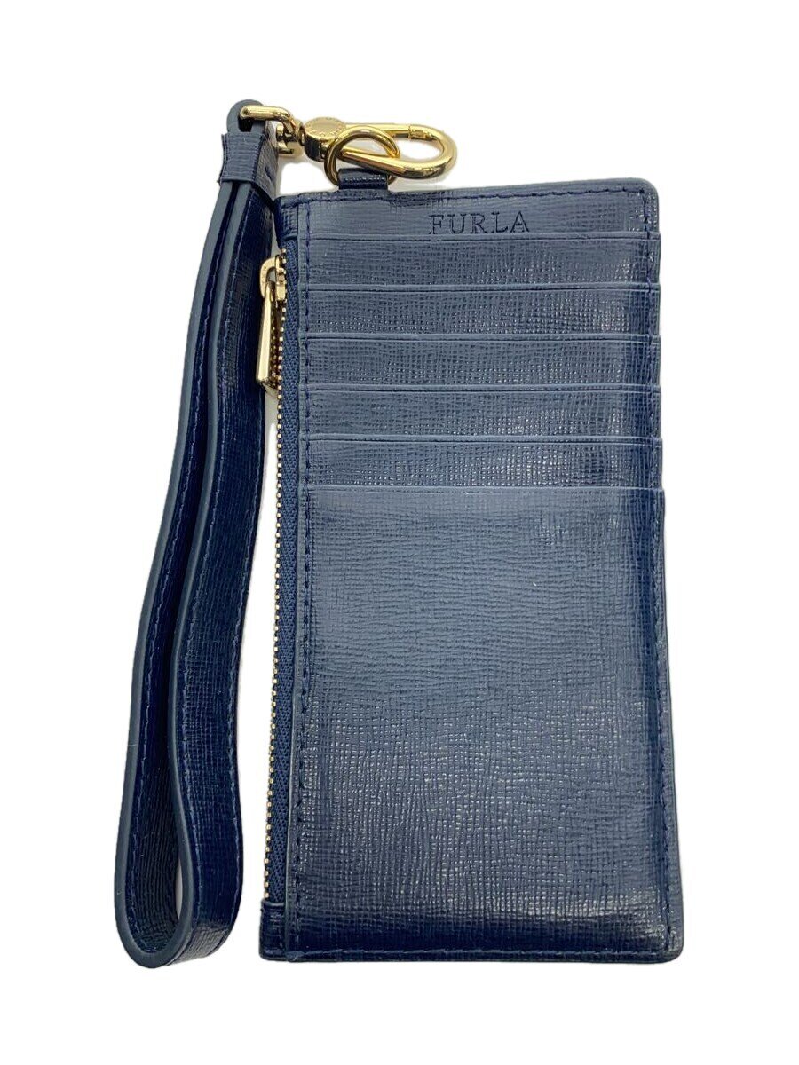 【中古】FURLA◆コインケース/レザー/NVY/レディース【服飾雑貨他】