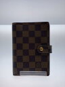 【中古】LOUIS VUITTON◆アジェンダPM_ダミエ・エベヌ_BRW/レザー/BRW/レディース/R20700/CA0055【服飾雑貨他】
